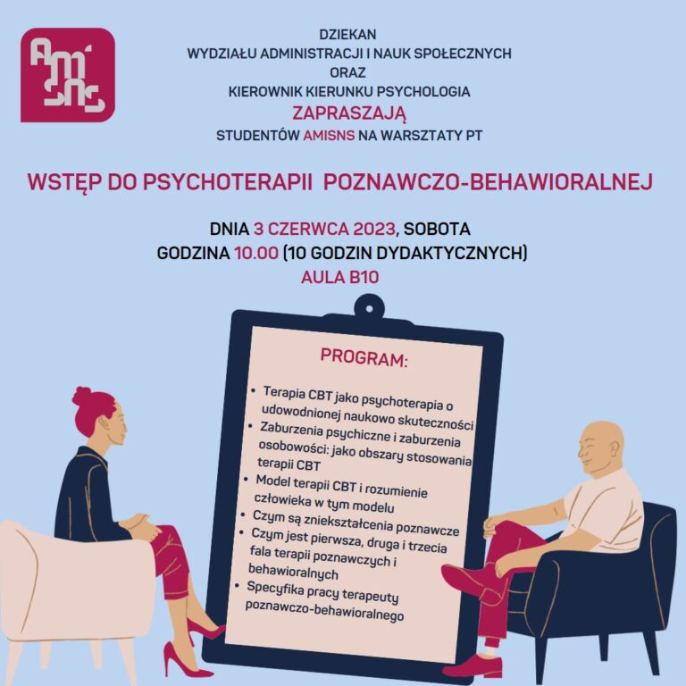 Warsztaty „Wstęp do psychoterapii poznawczo-behawioralnej”