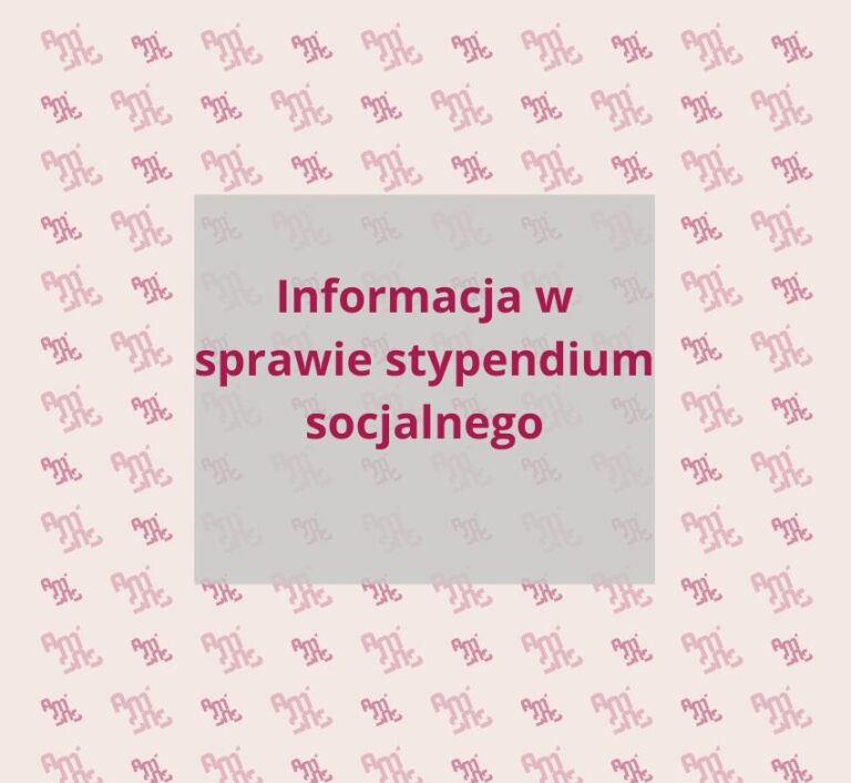 Informacja w sprawie stypendium socjalnego