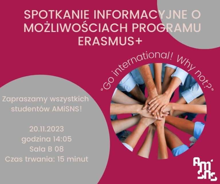 Spotkanie informacyjne o możliwościach programu Erasmus+ „Go international! Why not?”