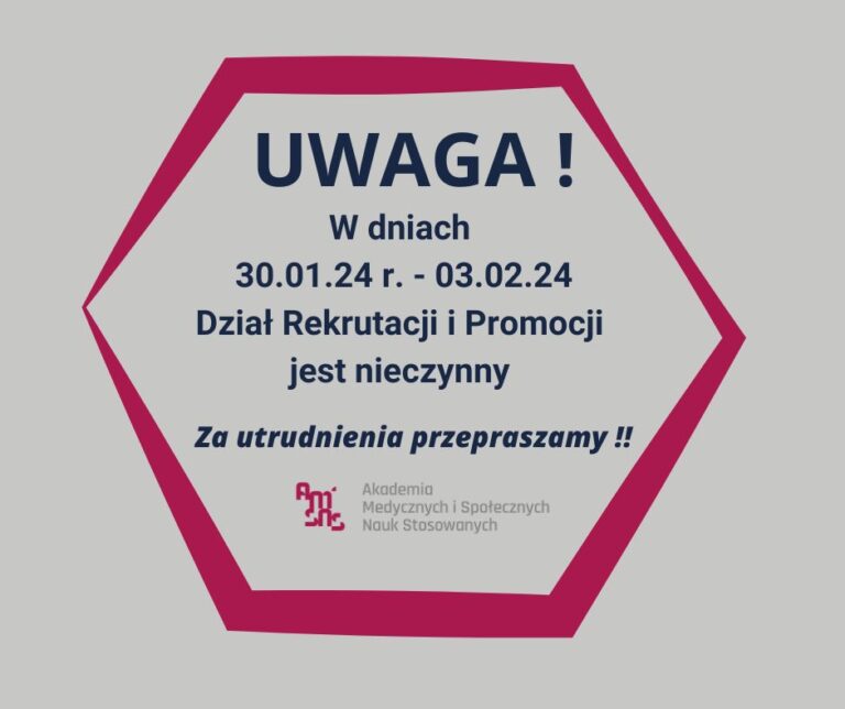 Dział Rekrutacji i Promocji nieczynny