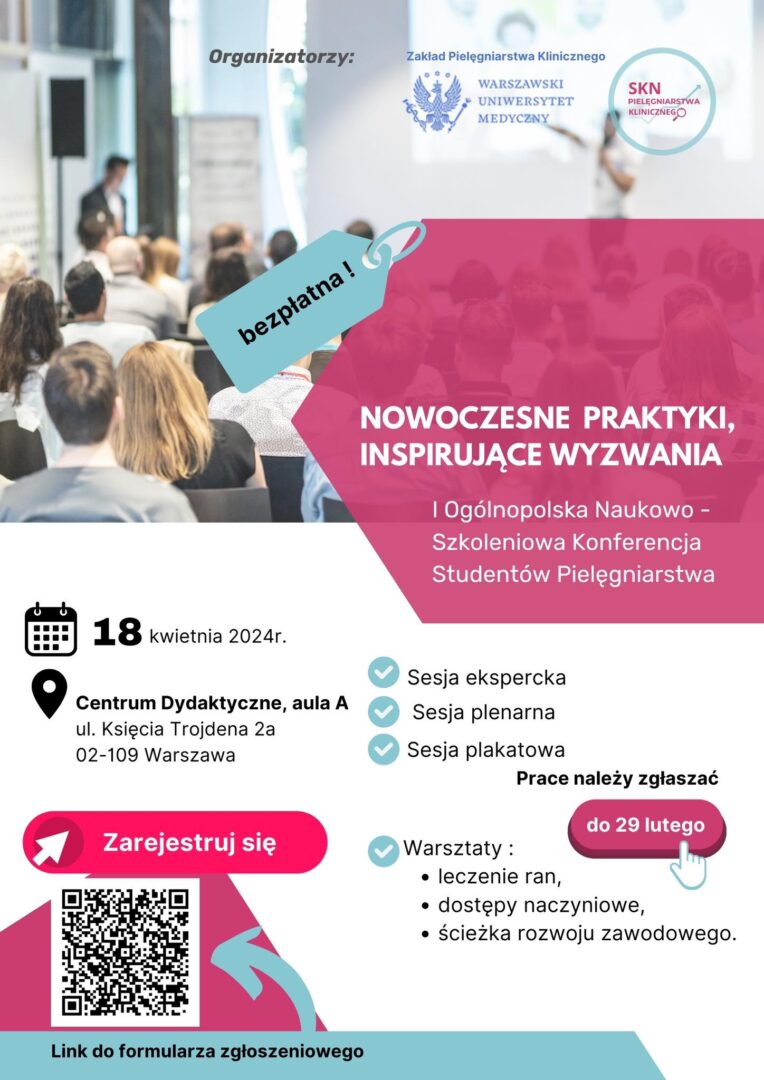 Konferencja dla Studentów Pielęgniarstwa – „Nowoczesne Praktyki, Inspirujące Wyzwania”