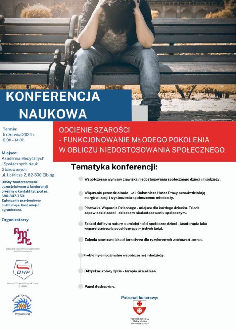 Zaproszenie na konferencję „Odcienie szarości-funkcjonowanie młodego pokolenia w obliczu niedostosowania społecznego”