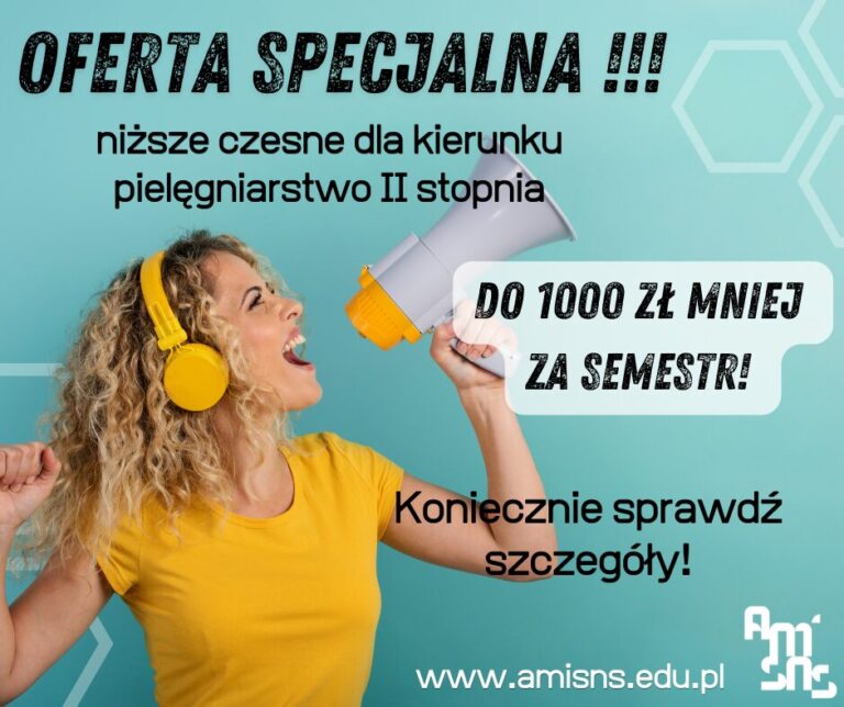 Uwaga – niższe czesne dla kandydatów na pielęgniarstwo II stopnia!