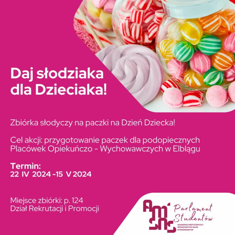 Daj słodziaka dla dzieciaka! – akcja Parlamentu Studentów