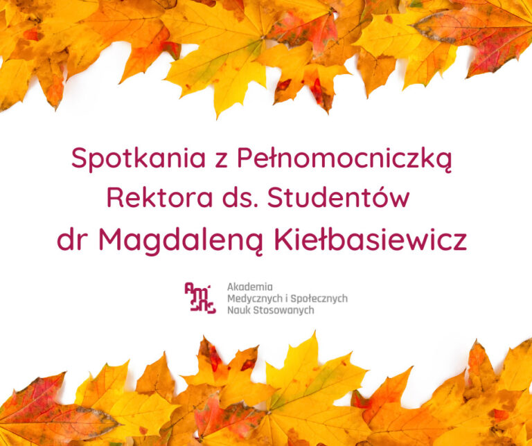 Spotkania z Pełnomocniczką Rektora ds. Studentów