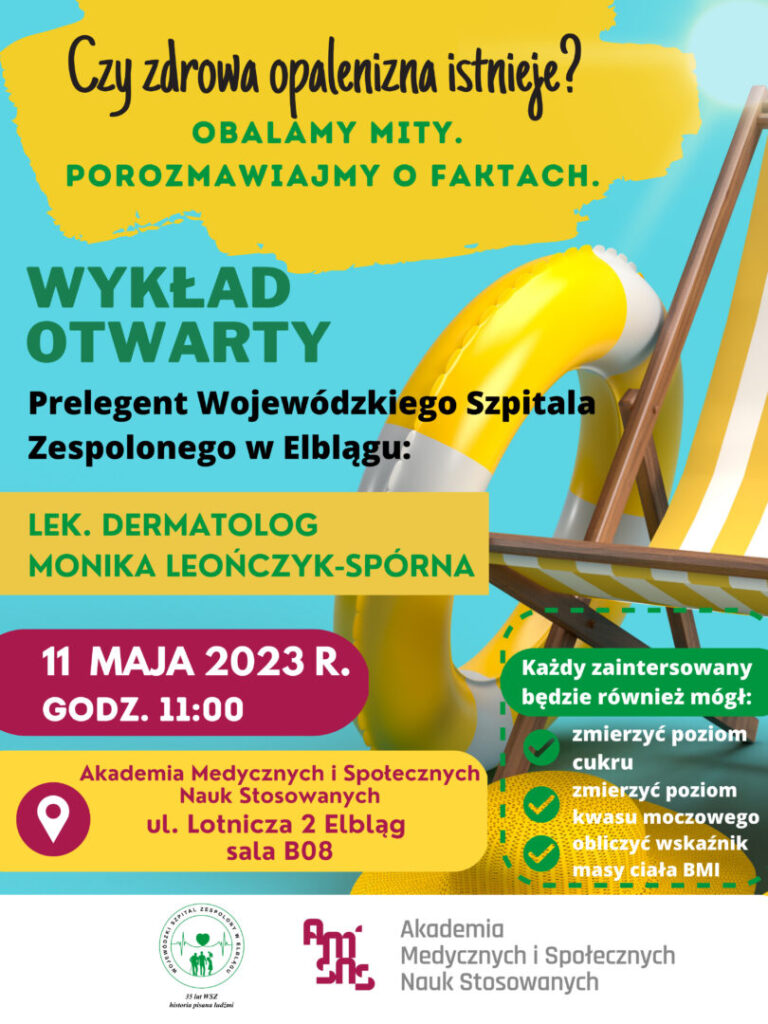 PRZYJDŹ NA OTWARTY WYKŁAD LEKARZA DERMATOLOGA