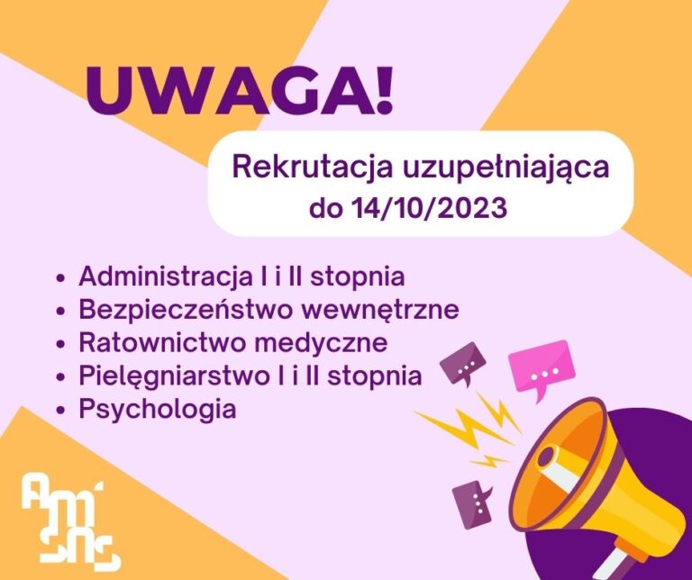 Dodatkowa rekrutacja – nabór na studia 2023/2024