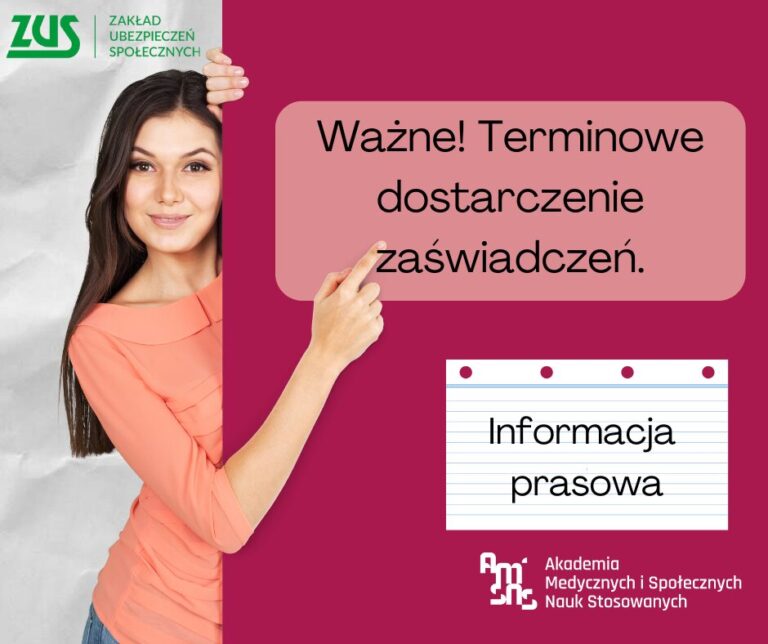 Informacja prasowa Zakładu Ubezpieczeń Społecznych