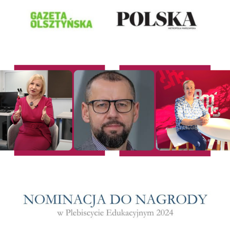 Nasi wykładowcy nominowani w Plebiscycie Edukacyjnym 2024!