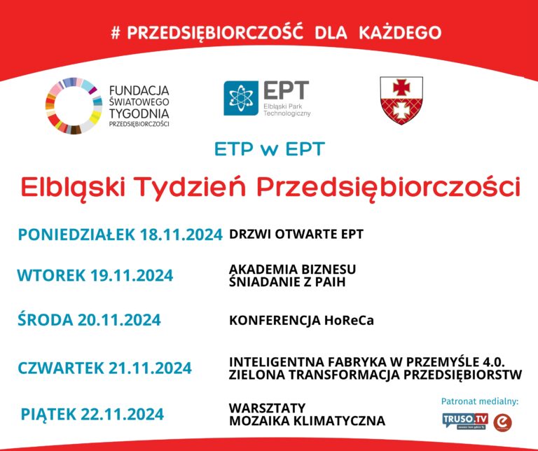 Elbląski Tydzień Przedsiębiorczości w Elbląskim Parku Technologicznym