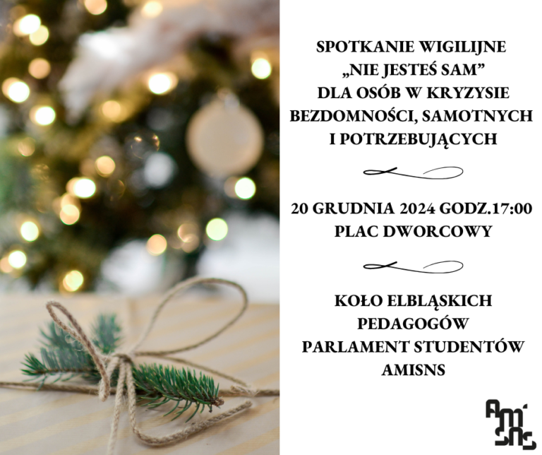 Podaruj Ciepło na Święta – spotkanie wigilijne „Nie jesteś sam”