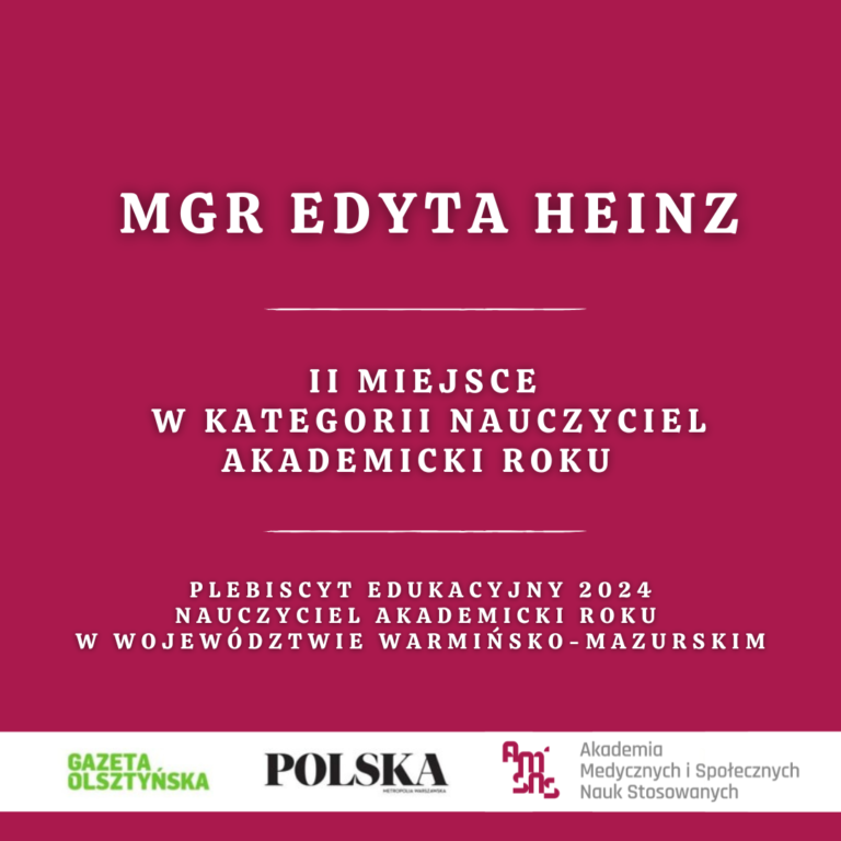 Sukces Pani mgr Edyty Heinz – II miejsce w Plebiscycie Edukacyjnym 2024!