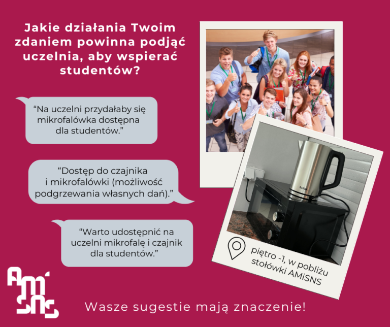 Nowe udogodnienia na uczelni