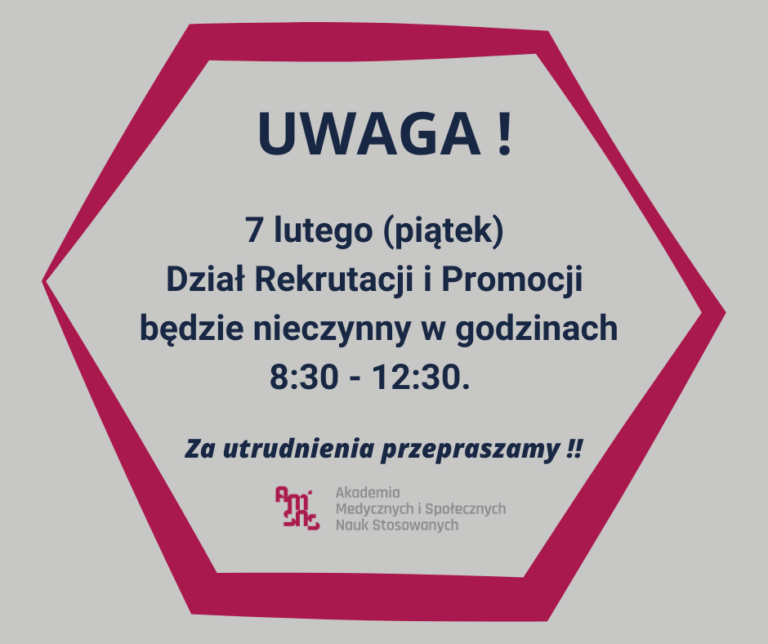 Zmiana godzin pracy Działu Rekrutacji i Promocji