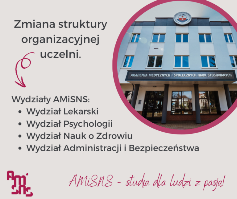 Nowa struktura organizacyjna AMiSNS – sprawdź, co się zmieniło