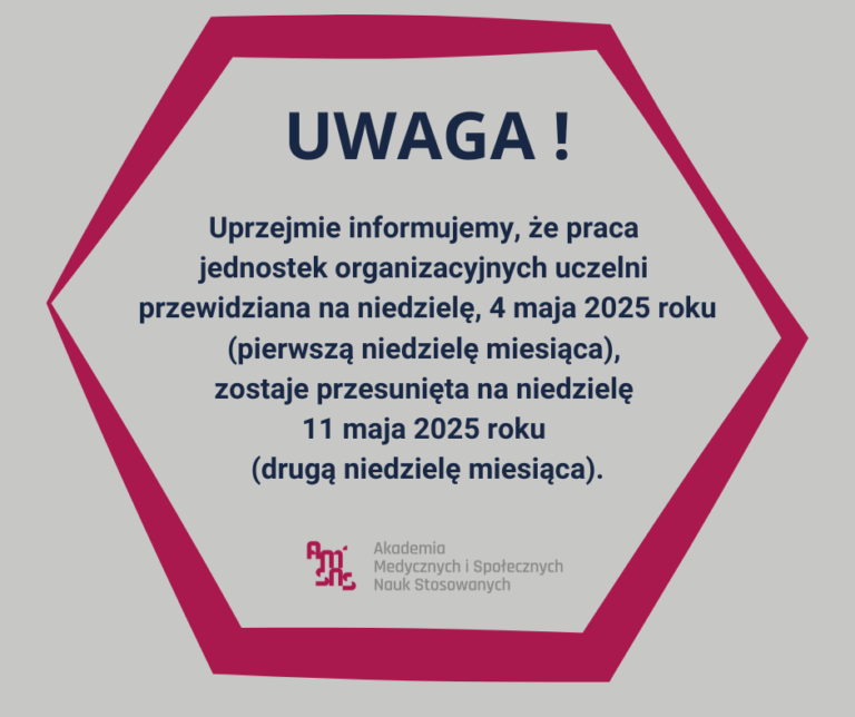 Komunikat: zmiana organizacji pracy