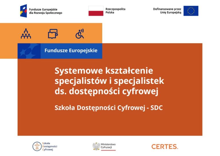 Nowy projekt edukacyjny – Szkoła Dostępności Cyfrowej