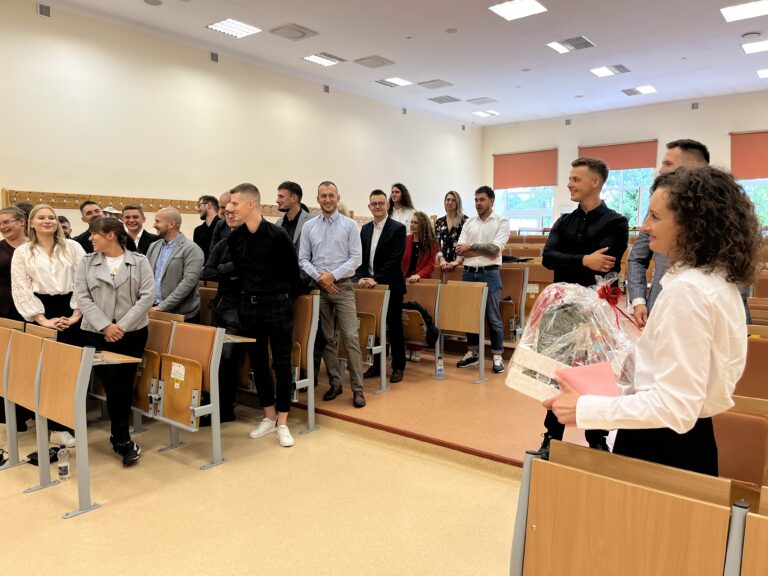Podziękowania dla starościny kierunku ratownictwo medyczne – Pani Justyny Sienkiewicz