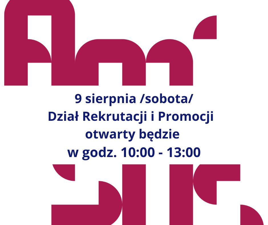 Zmiana godzin pracy – Dział Rekrutacji i Promocji
