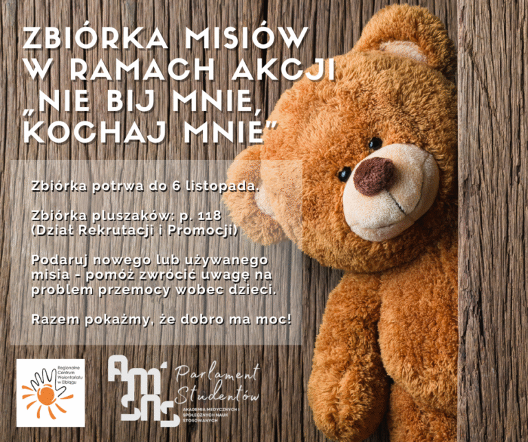 Zbiórka pluszaków w ramach akcji „Miś – Nie bij mnie, kochaj mnie”