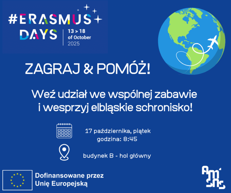 Erasmus Days 2025 na AMISNS – zagraj i pomóż