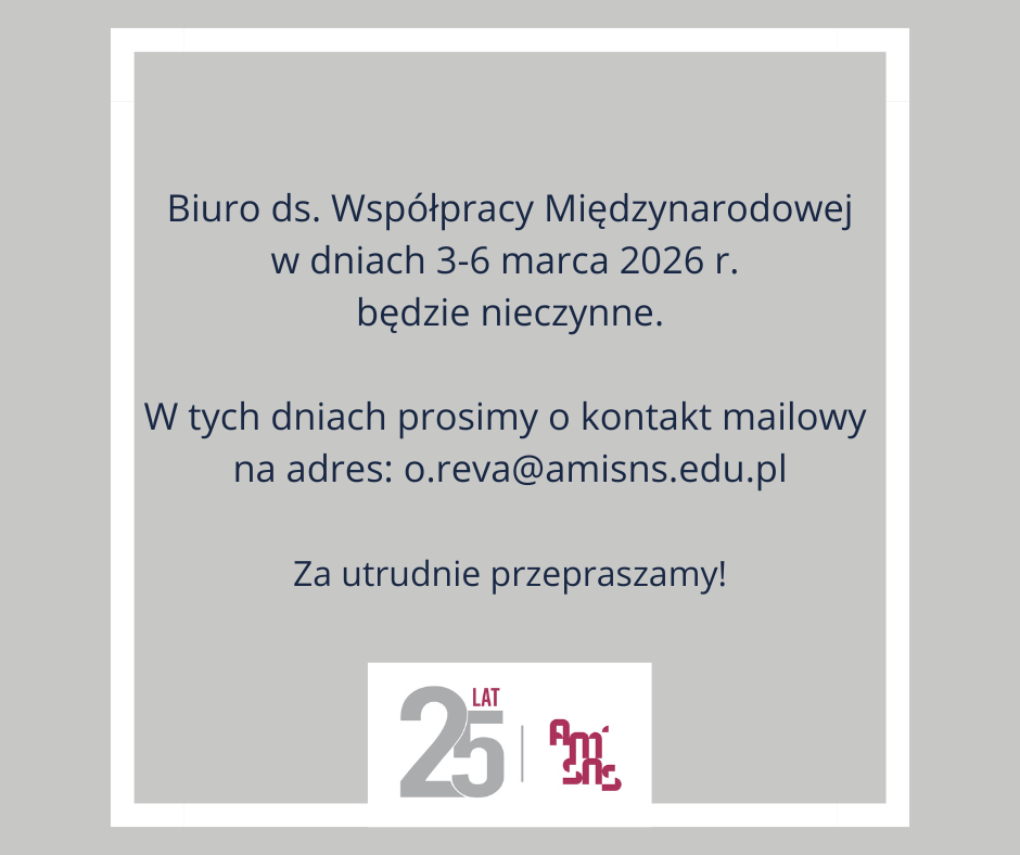 Zmiana organizacji pracy Biura ds. Współpracy Międzynarodowej
