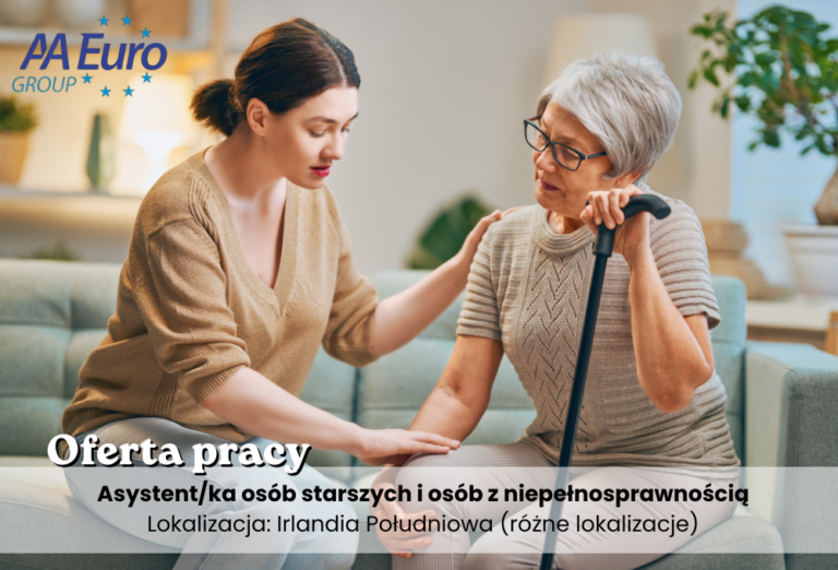 Oferta pracy – Asystent/ka osób starszych i osób z niepełnosprawnością – Irlandia