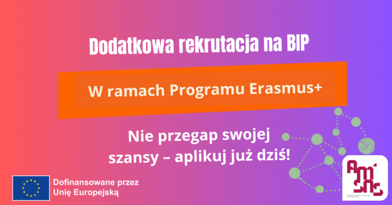 Uwaga! Dodatkowy nabór – BIP Szybernik (Erasmus+)