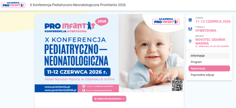 Zaproszenie na jubileuszową konferencję ProInfantis 2026