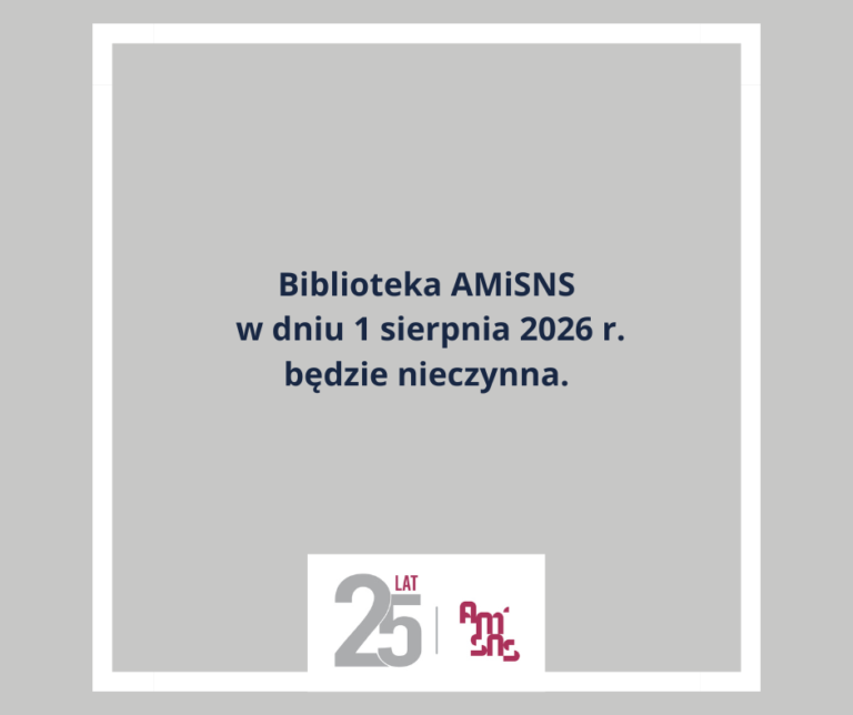 Biblioteka AMiSNS nieczynna