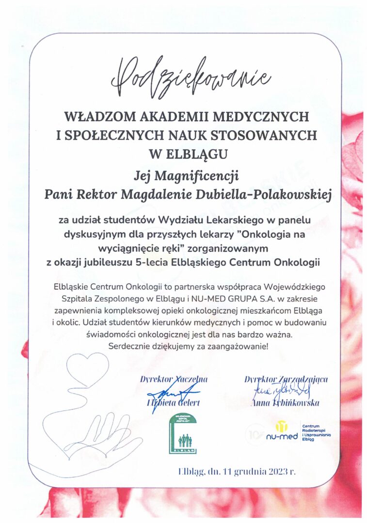 Read more about the article Dni Otwarte zorganizowane z okazji 5lecia istnienia Elbląskiego Centrum Onkologii