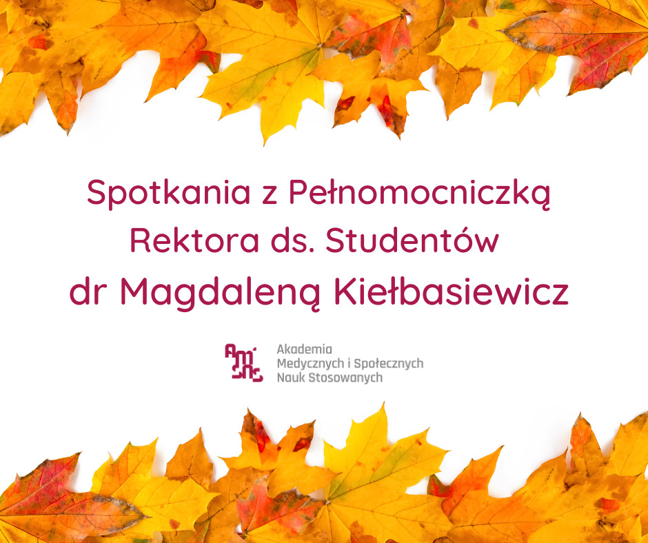 Read more about the article Spotkania z Pełnomocniczką Rektora ds. Studentów